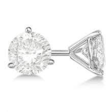 1.00ctw. 3-Prong Martini Diamond Stud Earrings 14kt White Gold J-K, SI1-SI2