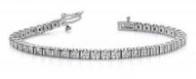 14KT WHITE GOLD 2 CTW G-H VS2/SI1 DOUBLE LINK DIAMOND TENNIS BRACELET