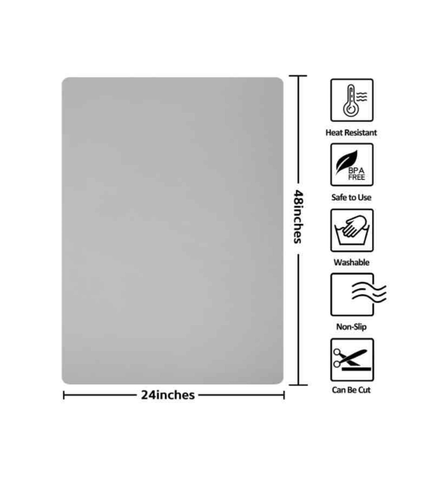Silicone Mat Heat Resistant Mats for Countertop, 48? x 24?