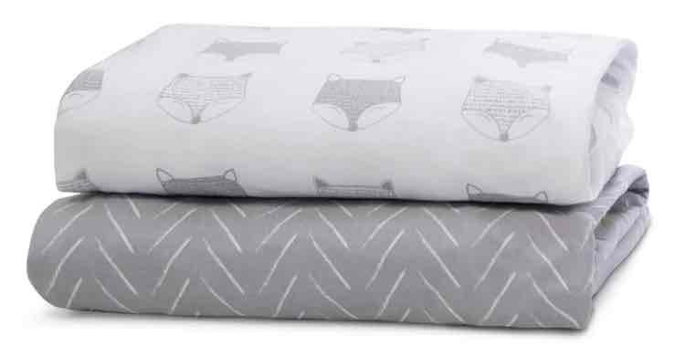 Delta Children Indie Fox Fitted Crib Sheets - 2 Pack