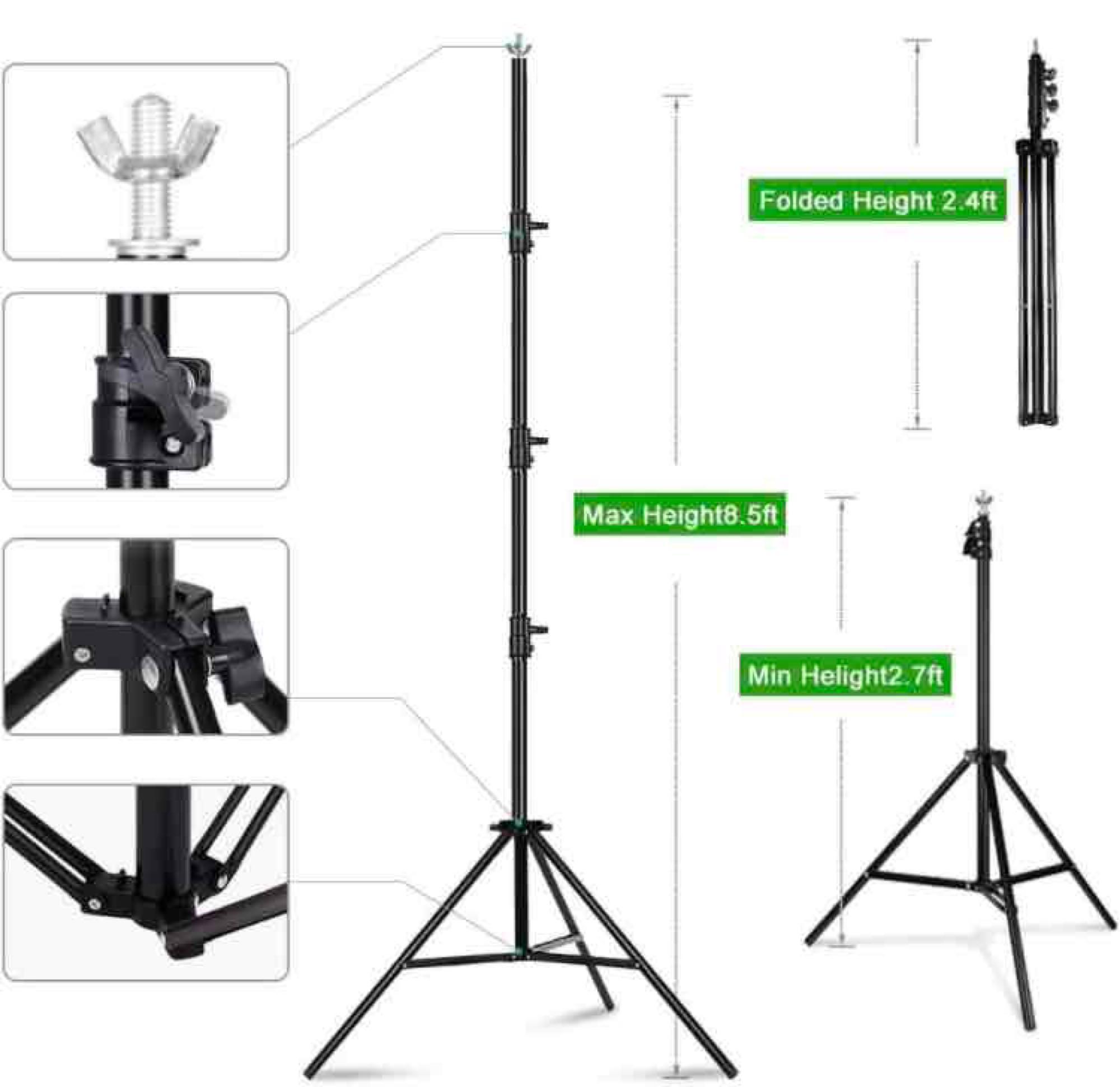 Backdrop Stand, 8.5x10Ft MountDog Photography Backdrop Support System Kit