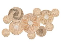 Set of 11 Handcrafted Boho Wall Basket Decor