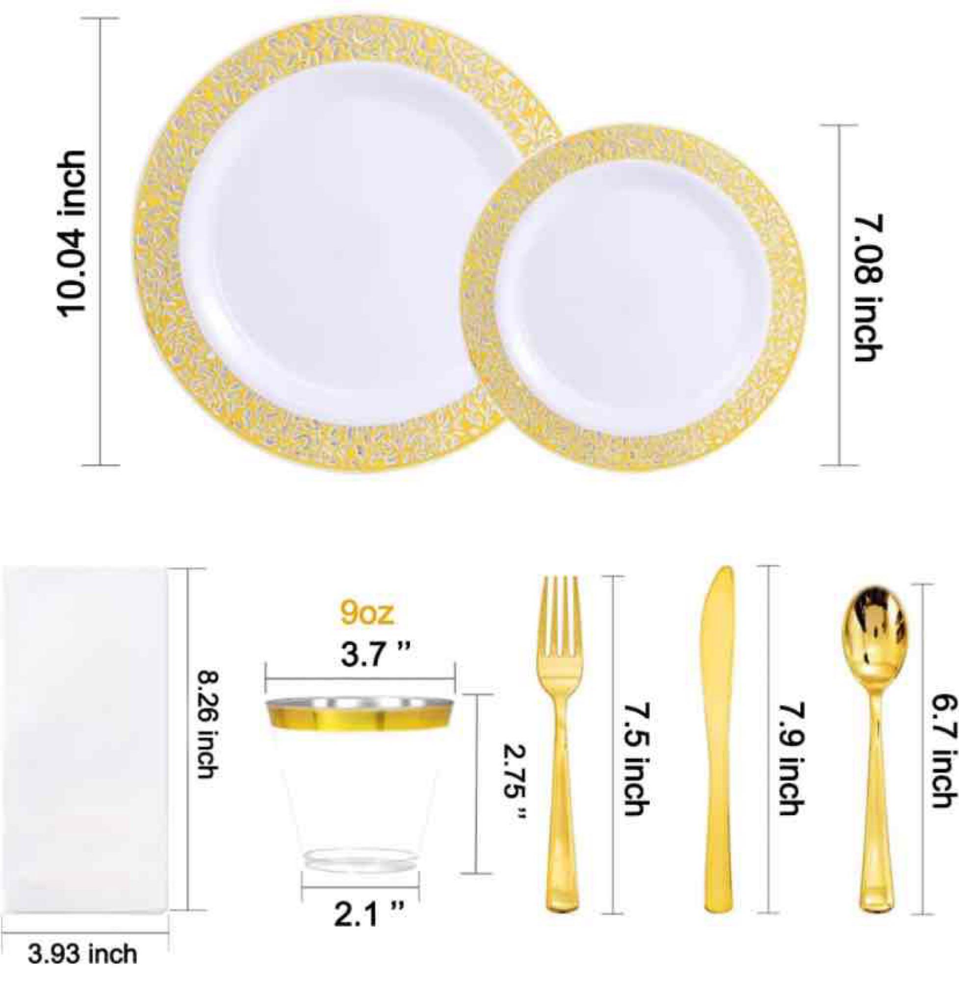 350 Piece Dinnerware Set for Wedding & Party