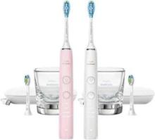 Philips Sonicare DiamondClean Connected Rechargeable Battery Powered Toothbrush 2-Pack Pink/White