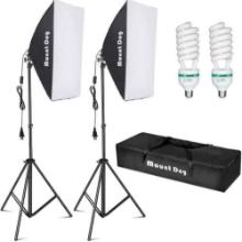 MOUNTDOG Softbox Photography Lighting Kit (2) x 19.7? x 27.5?