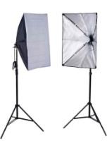 Tableclothsfactory 1200 Watts White Umbrella Soft Box Continuous Lighting Photo Video pcs 1