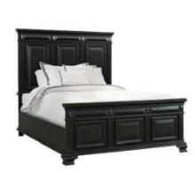 Picket House Furnishings Trent Antique Black Queen Wood Panel Bed