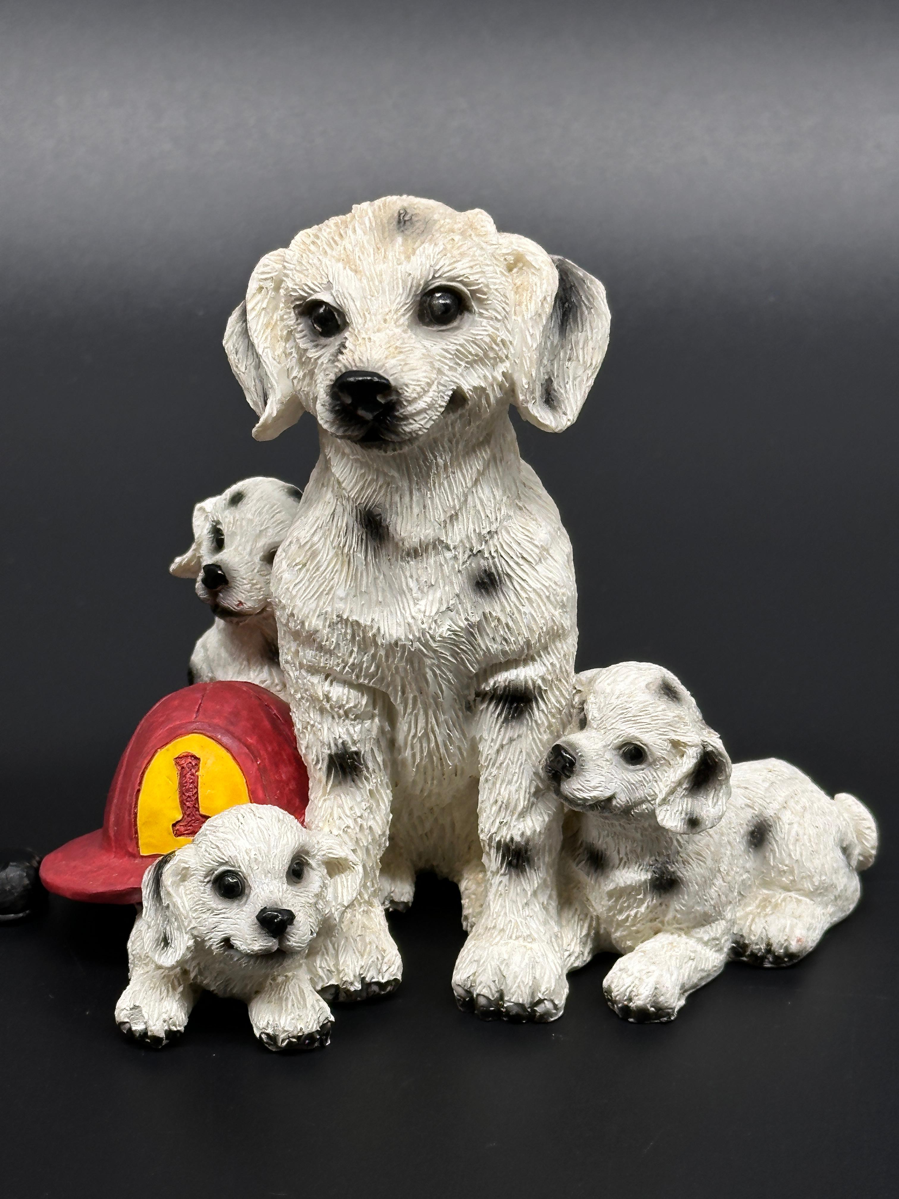 Vintage Young's Fire Fighter Dalmatian Figurines