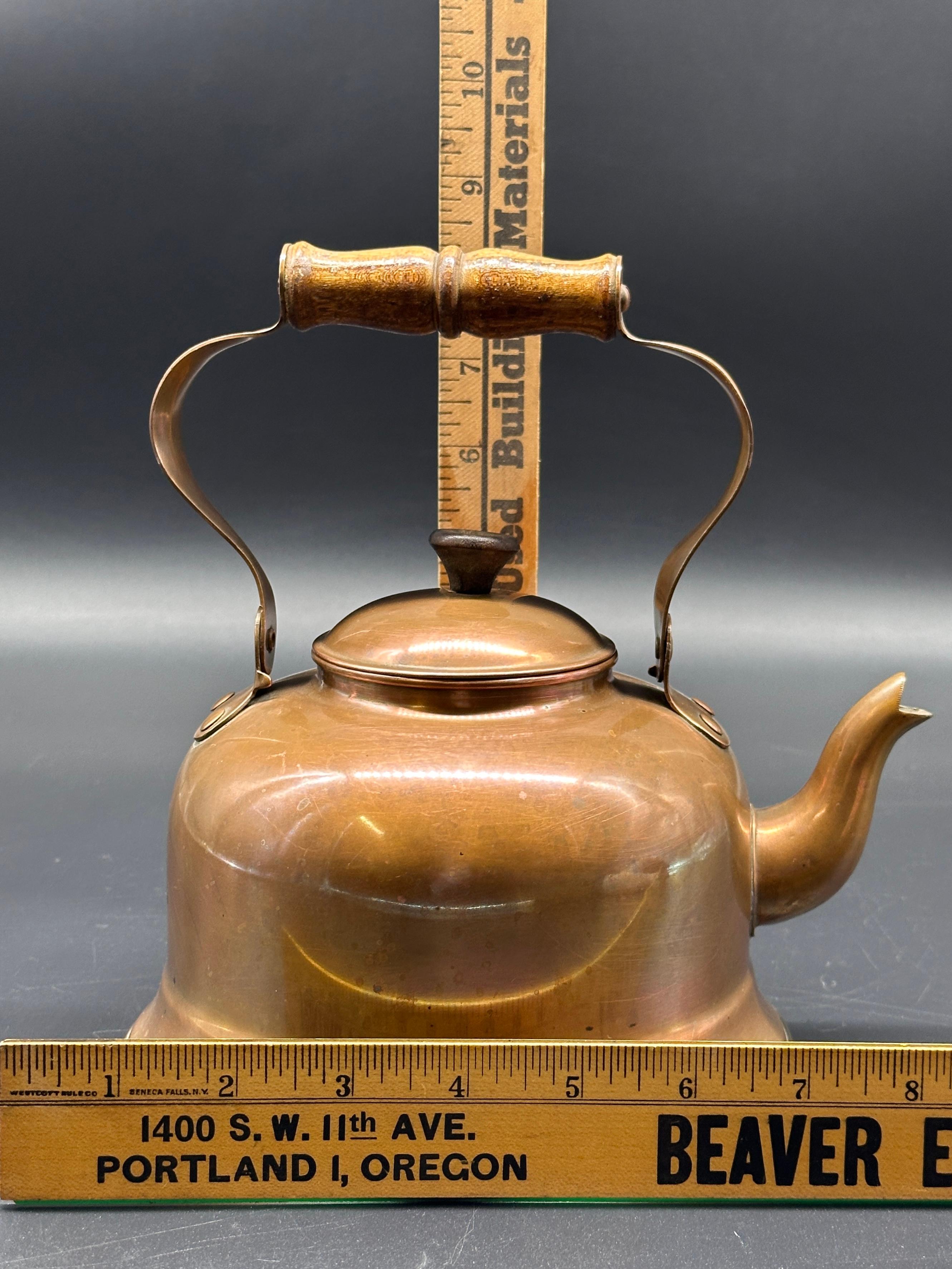 Copper Tea Kettle with Wooden Handle (Made in Portugal)