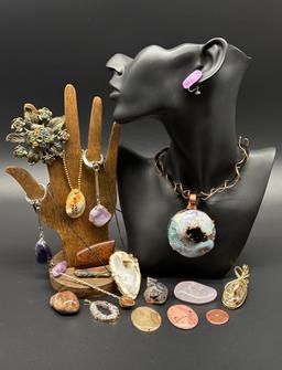 Variety of Beautiful Vintage Stone Jewelry