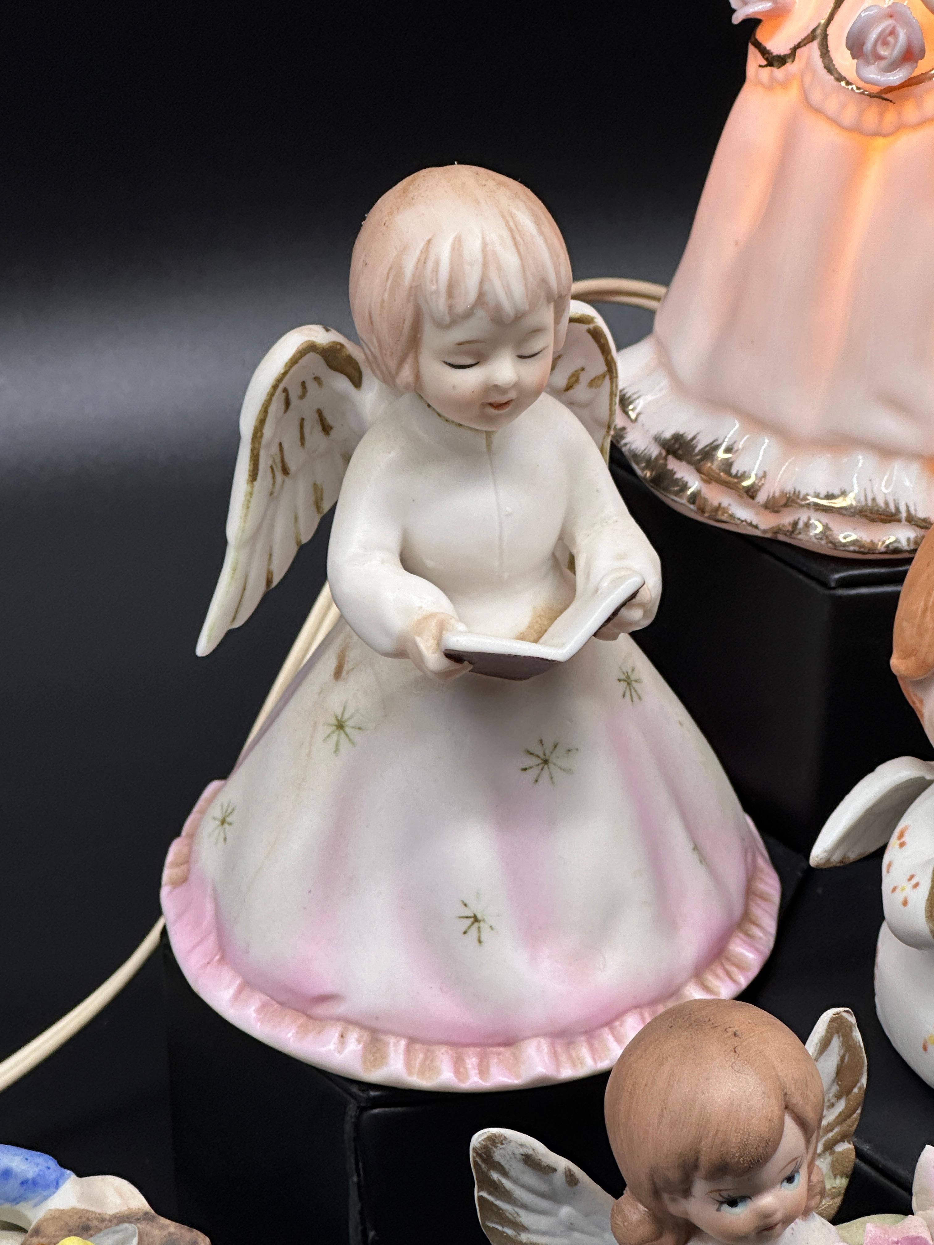 Porcelain Angels and Birthday Figurines