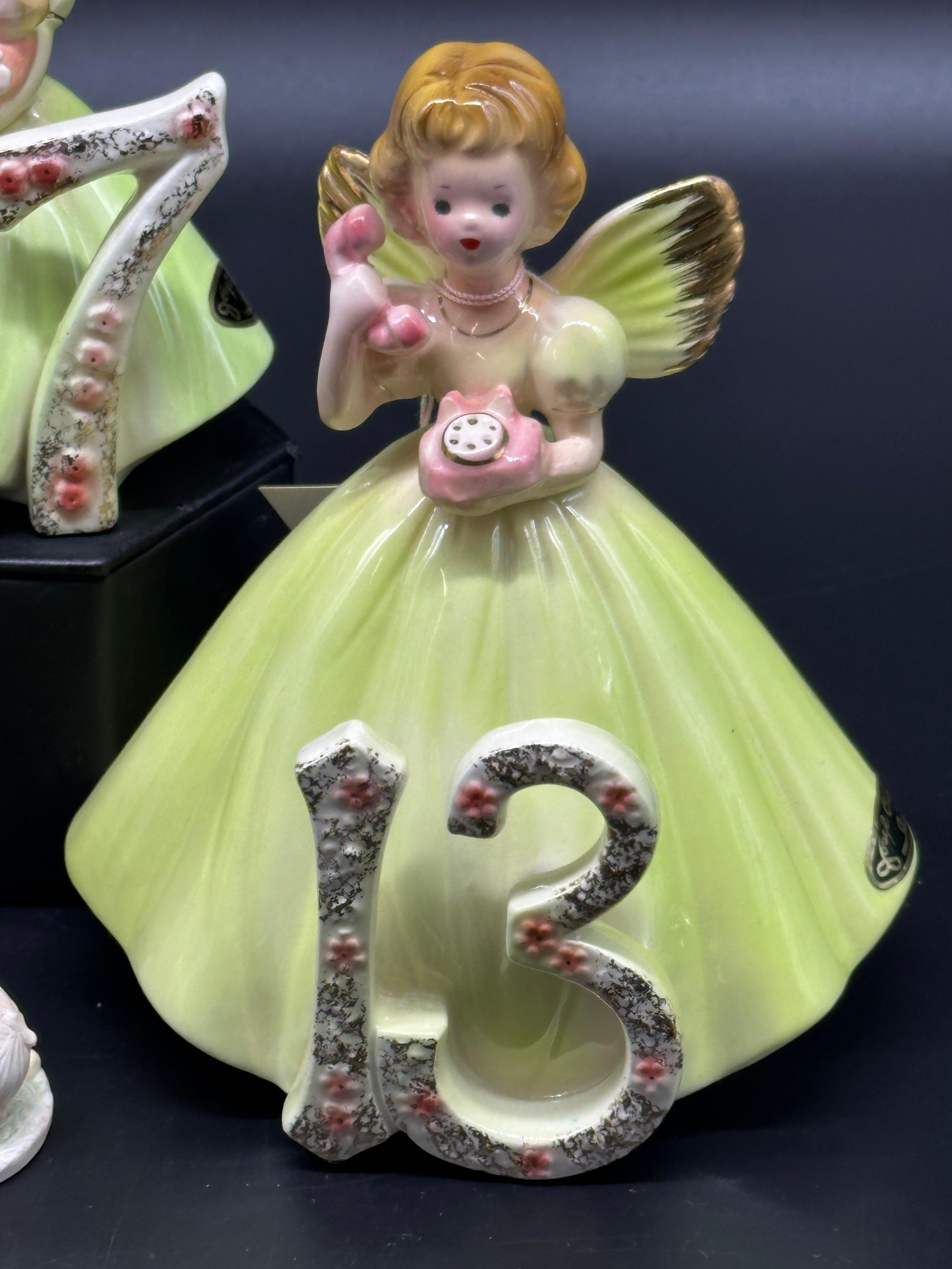 Porcelain Angels and Birthday Figurines