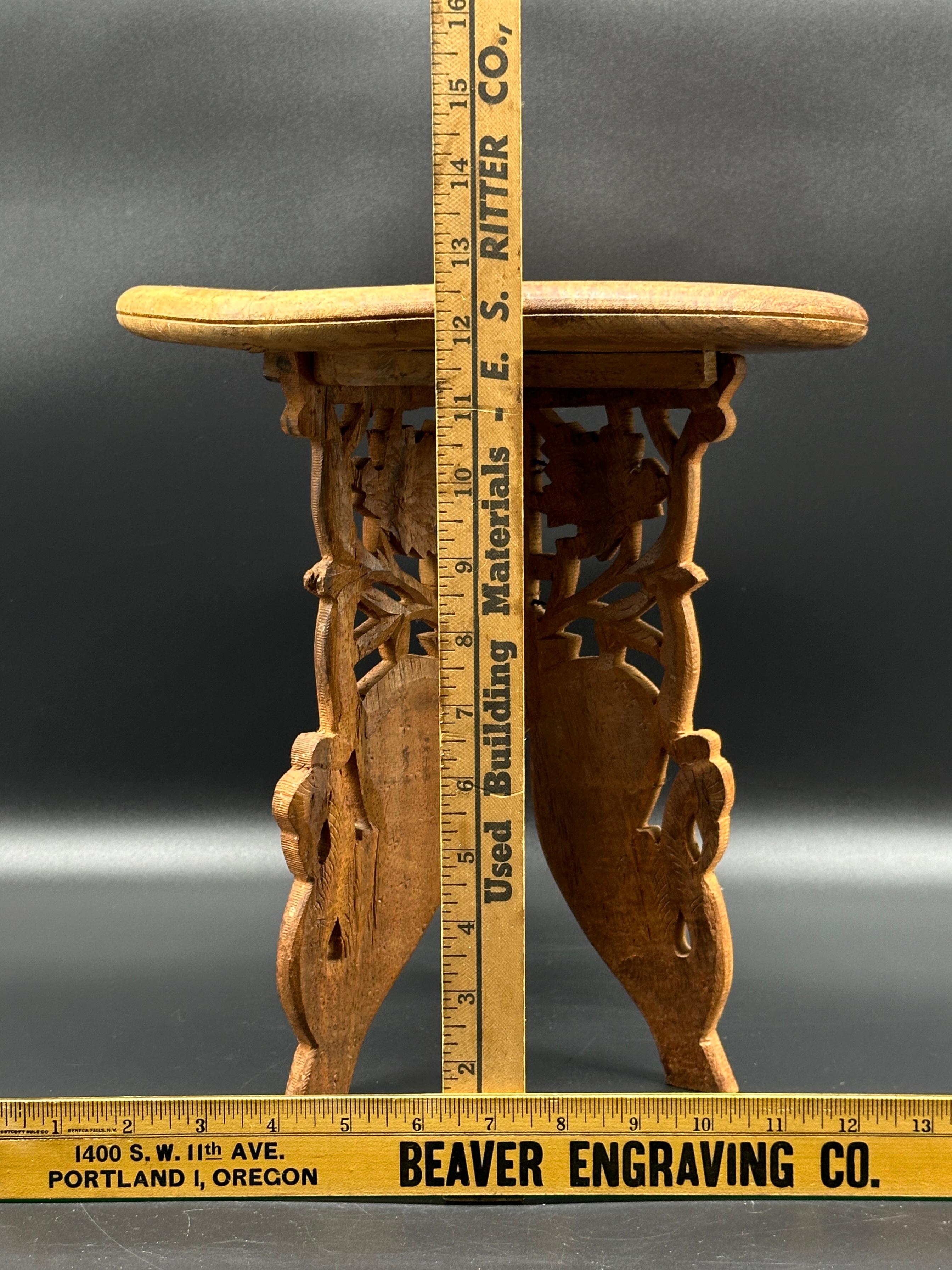 Beautiful Hand Carved Wood Accent Table