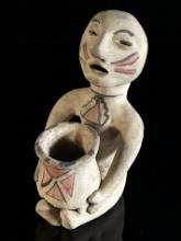 Early Tesuque Pottery Rain God Figure