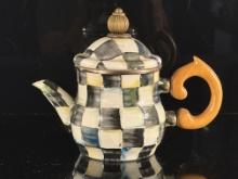 MacKenzie Childs Courtly Checkered Tea Pot