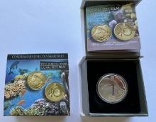 2012 ISRAEL 1 SHEQALIM SILVER PROOF COIN - CORAL REEF EILAT - CERTIFICATE IN BOX