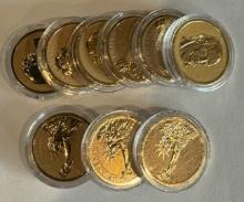 9 FAKE GOLD COINS - TESTING 2-4.5K IN XRF MACHINE - MIGHT BE GOLD FILLED