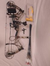 Bear Legend Series now, sights, quiver, stabilizer,release and 13 arrows. nice set up!
