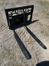 Pallet Fork Assembly, Low Profile Mini Series w/ TNA Logo, 42" Tines, Mini Universal Mount