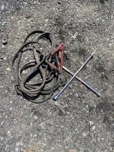 Lug Wrench and Jumper Cables
