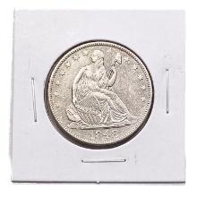 1848-O Seated Half Dollar ABOUT UNCIRCULATED