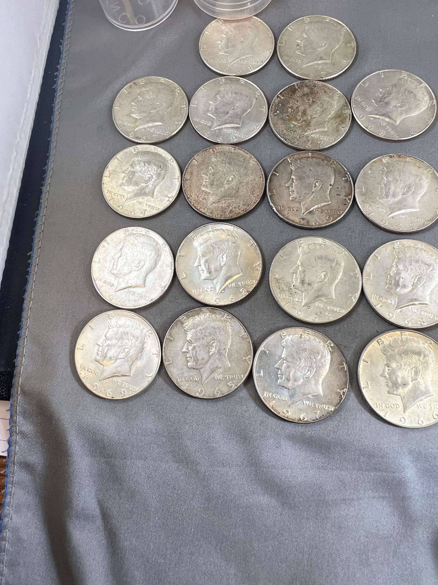18- 40% Silver Kennedy Half Dollars, SELLS TIMES THE MONEY