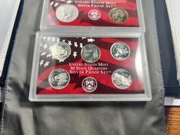 SILVER 2002-S Complete Proof Set w/ silver statehood quarters included