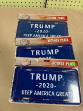 3- Trump 2020 License Plates