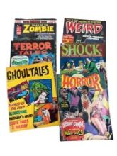 6- Vintage Magazines, Tale of the Zombie, Terror Tales, Ghoul Tales, Horror, Shock, & Weird 60s &...