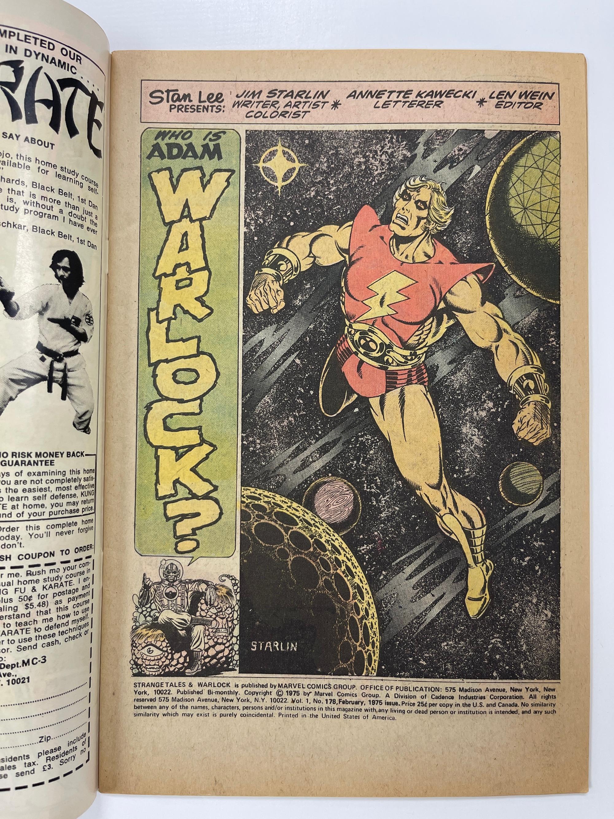 Strange Tales 178 Jim Starlin 1st appearance Magus Adam Warlock 1975
