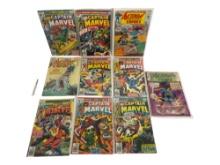 Vintage Captain Marvel & Action Comics Marvel DC Collection Lot of 10