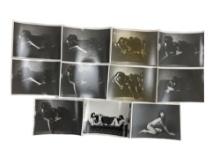 Vintage Black and White Nude Burlesque Pin-Up Photographs