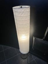FLOOR LAMPS - LONG WHITE SHADES (APPROX 45" TALL)