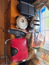 waffle maker, toaster, George Foreman, crockpot