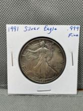 1oz 1991 Silver Eagle .999 Fine