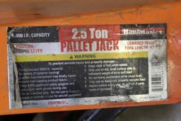 HaulMaster 2.5 Ton Pallet Jack 47 1/2" Forks, 3" Height