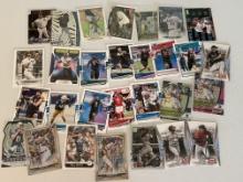 Lot of 29 MLB NFL Sports Cards - Jones, Baez, Correa, Seager, Big Unit, Smith
