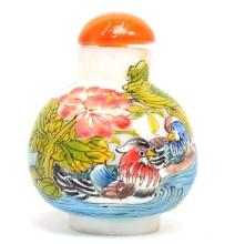 Chinese Miniature Glass Painted Snuff Bottle