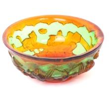 Chinese Rainbow Colored Peking Glass Dish