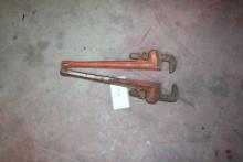 (2) Rigid Pipe Wrenches, 24" 36"
