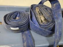 Two Blue Discharge hoses