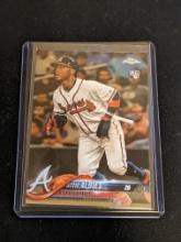 2018 Topps Chrome RC 72 Ozzie Albies - Rookie Card Braves