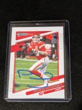 Patrick Mahomes II autographed card w/coa