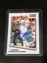 Aaron Rodgers autographed card w/coa