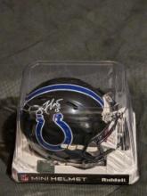 Joe Flacco Autographed mini helmet with JSA COA /witnessed