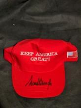 Donald Trump autographed cap with coa
