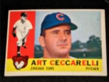 1960 Topps #156 Art Ceccarelli Vintage Chicago Cubs Baseball Card