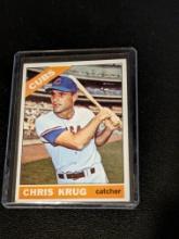 1966 Topps #166 Chris Krug Chicago Cubs Vintage Baseball Card