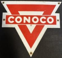 Conoco Single Sided Porcelain Gas Pump Advertising Sign