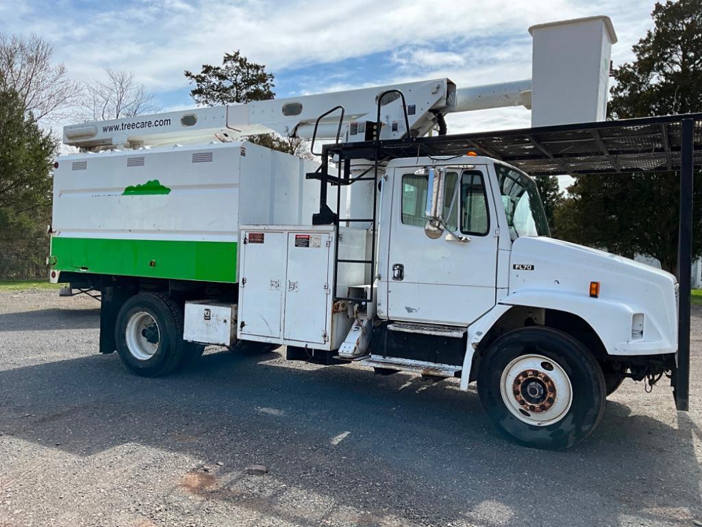 2003 FREIGHTLINER FL80 FORESTRY BUCKET TRUCK W/ ALTEC LRV55